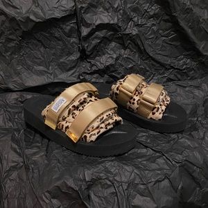 Suicoke Leopard Print Slides
